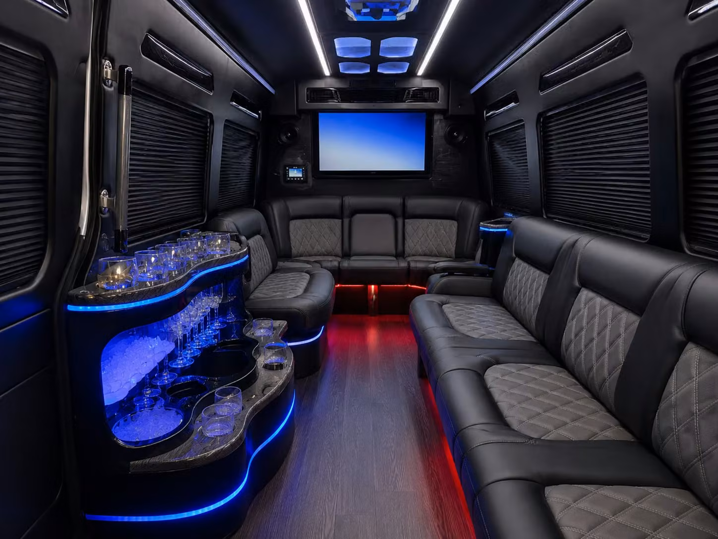 instead of juggling carpools let one bus keep your entire wedding party together